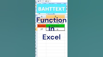 This Excel Trick Talks Thai!" #BAHTTEXT #excel #excelformula