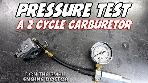 HOW-TO Pressure Test A 2 Cycle Carburetor
