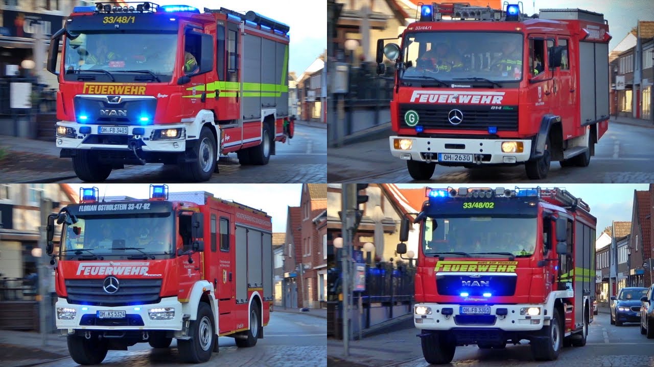 [VOLLALARM - FEUER in LAGERHALLE!] - Einsatzfahrten Freiwillige Feuerwehr Burg auf Fehmarn