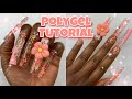 EASY POLYGEL NAIL TUTORIAL | TESTING BELLAVENA BLUSHING HEARTS POLYGEL KIT | LAZY GIRL METHOD