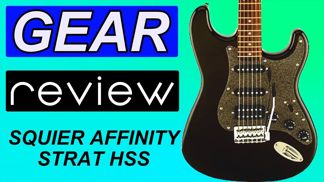 UNBOXINGGuitar Review Fender SQUIER Affinity Stratocaster HSS in Montego Black Metallic wTone Dem