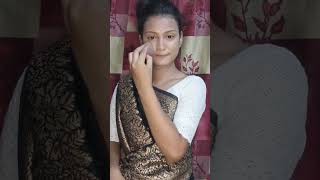 traditional makeup look | nude makeup tutorial| black saree makeup look @suchanajana #short #makeup