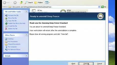 How to Uninstall Deep Freeze Part 3   YouTube