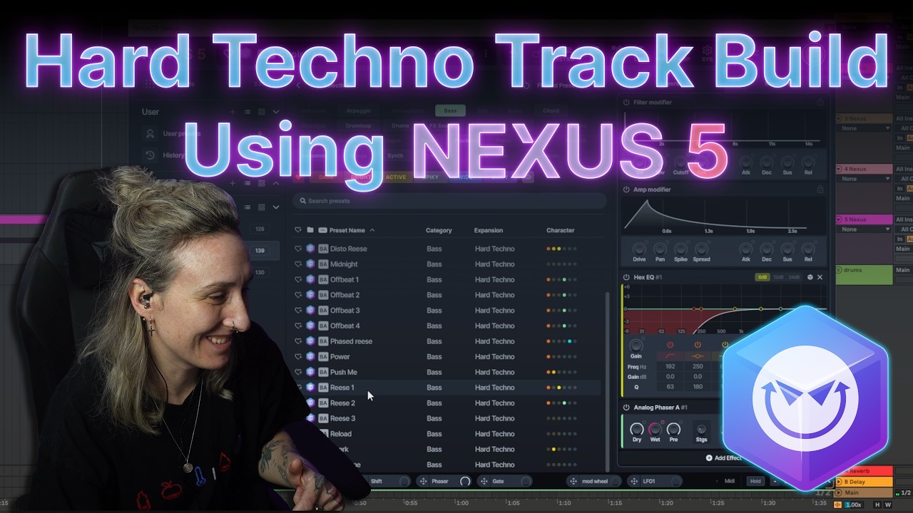 Hard Techno Track Build in Nexus 5 with Nancy Live - YouTube
