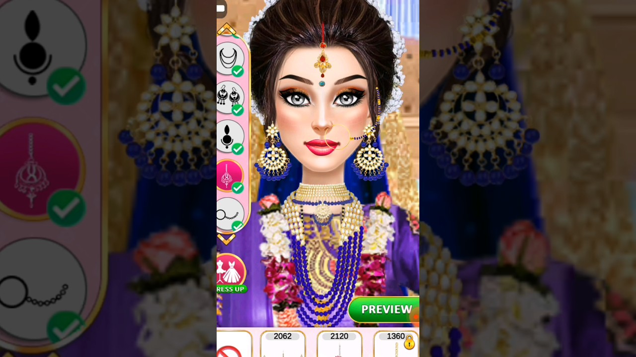 ASMR Indian Wedding Artist | Makeup Dress-up game 