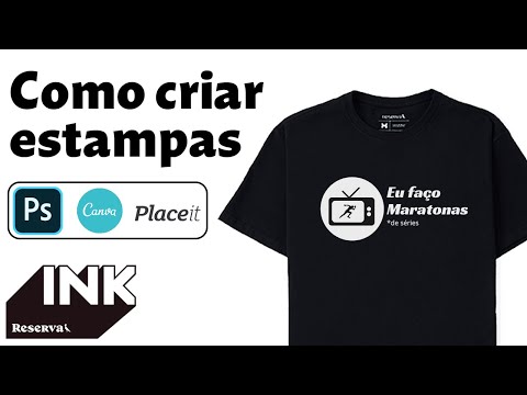 Como criar estampas com Photoshop, Canva e Placeit.