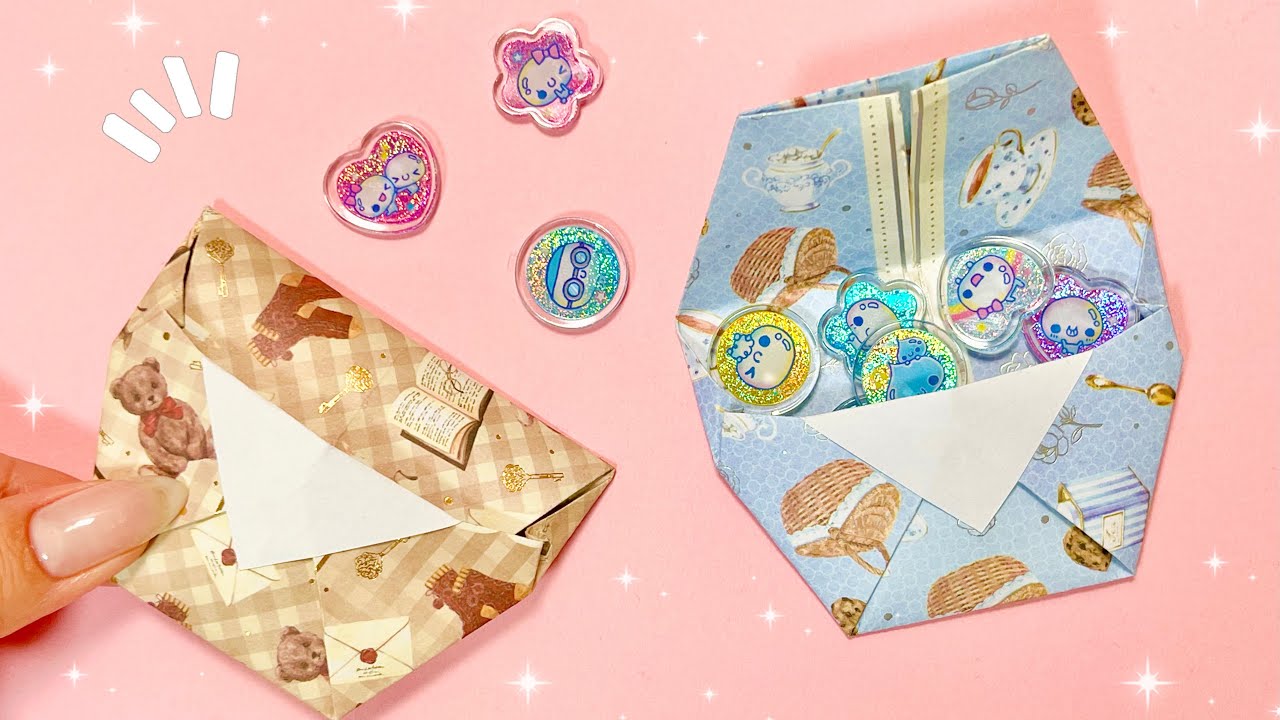 【折り紙】簡単なのに超便利！シールもコインも入る🎀ときめきケース💓