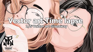 Vexel art Time lapse ft. Kate