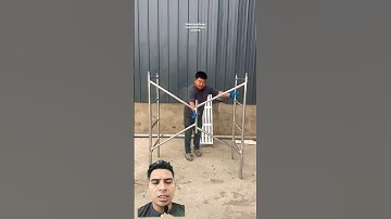 Installing the folding scaffolding frame #construction
