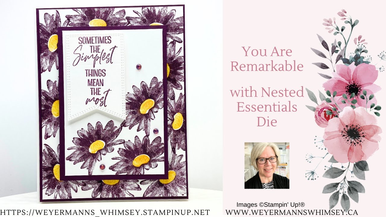 You Are Remarkable Card Idea 4 with Nested Essentials Stampin’ Up!