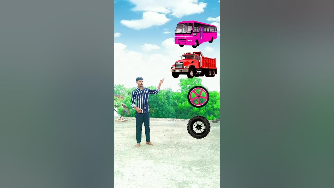 Wheels vs bus track tactar & jcv funny aditing VFX viral video 🤑😱 