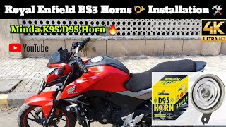 Minda K95 D95 Horns 📯 Installation | Honda Hornet 2️⃣🅾️1️⃣7️⃣