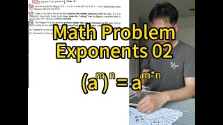 Fun Math Challenge: Exponents 02 趣味数学 指数问题 02