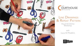 Line Drawings & Repeat Pattern | Visual Art Online Workshop with Laura Ní Fhlaibhín