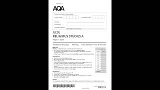 2025 AQA GCSE Religious Studies A Paper 18062 15 Islam
