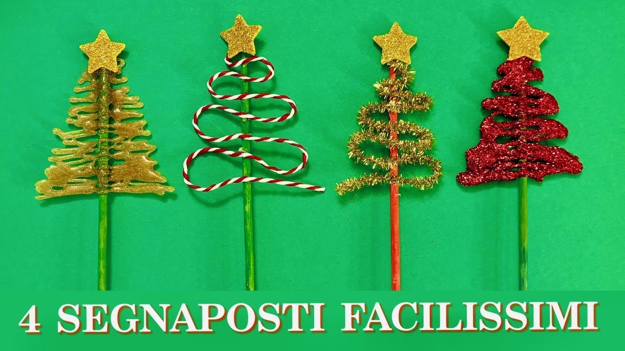 4 SEGNAPOSTI NATALIZI FACILISSIMI E ALLEGRI ( Creatività  Natalizia)Arte per Te