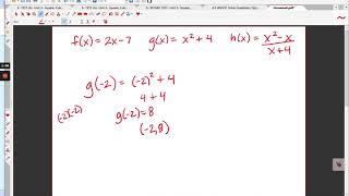 Evaluating a Function with a Negative Input