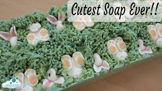 Cutest Soap Ever, Cold process soap making with embeds. How to make soap dough rabbits