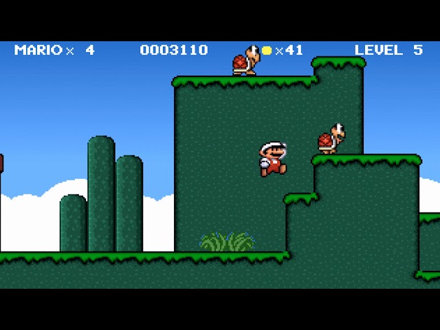 Super Mario Bros (Dos clone) gameplay (PC Game, 1994) 