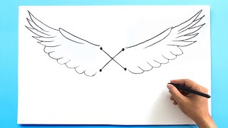 How To Draw An Eagle With 4 Dots Easy Flying Bald Eagle Drawing Easy Step By Step