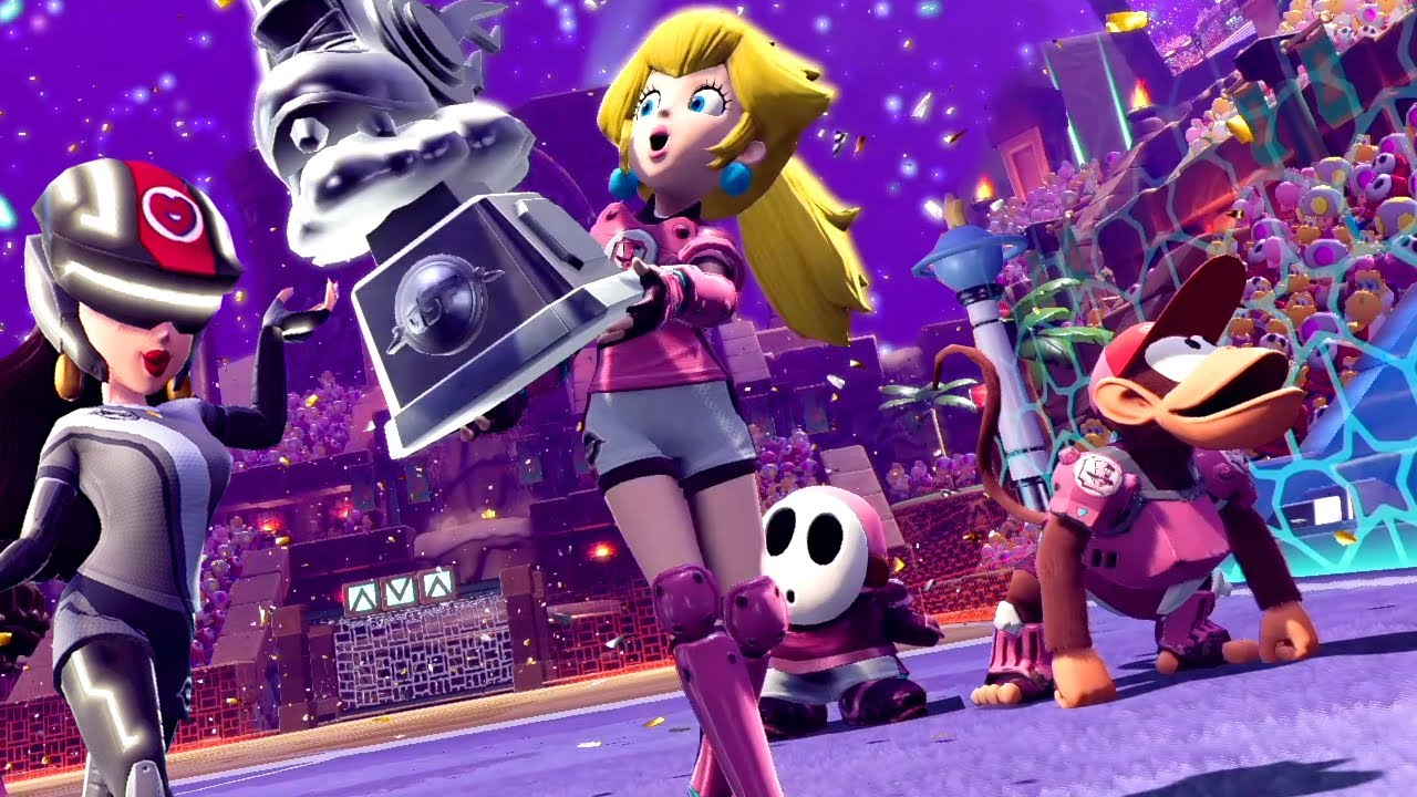 Mario Strikers Battle League - Trick Peach, Pauline & Diddy Kong vs. Turbo Cup