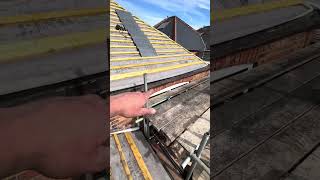 Slate roof day 2 progress! #slate #roofing