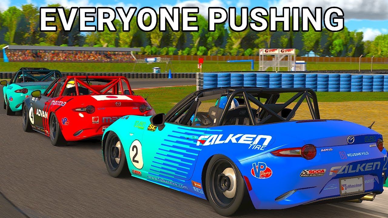 A Tight Finish at Oschersleben in the Mazda MX5 iRacing