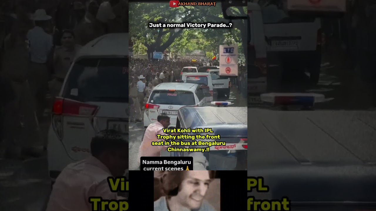 wait for the end | Rcb victory parade bus... Kohli with the cup | Those who know😞😞