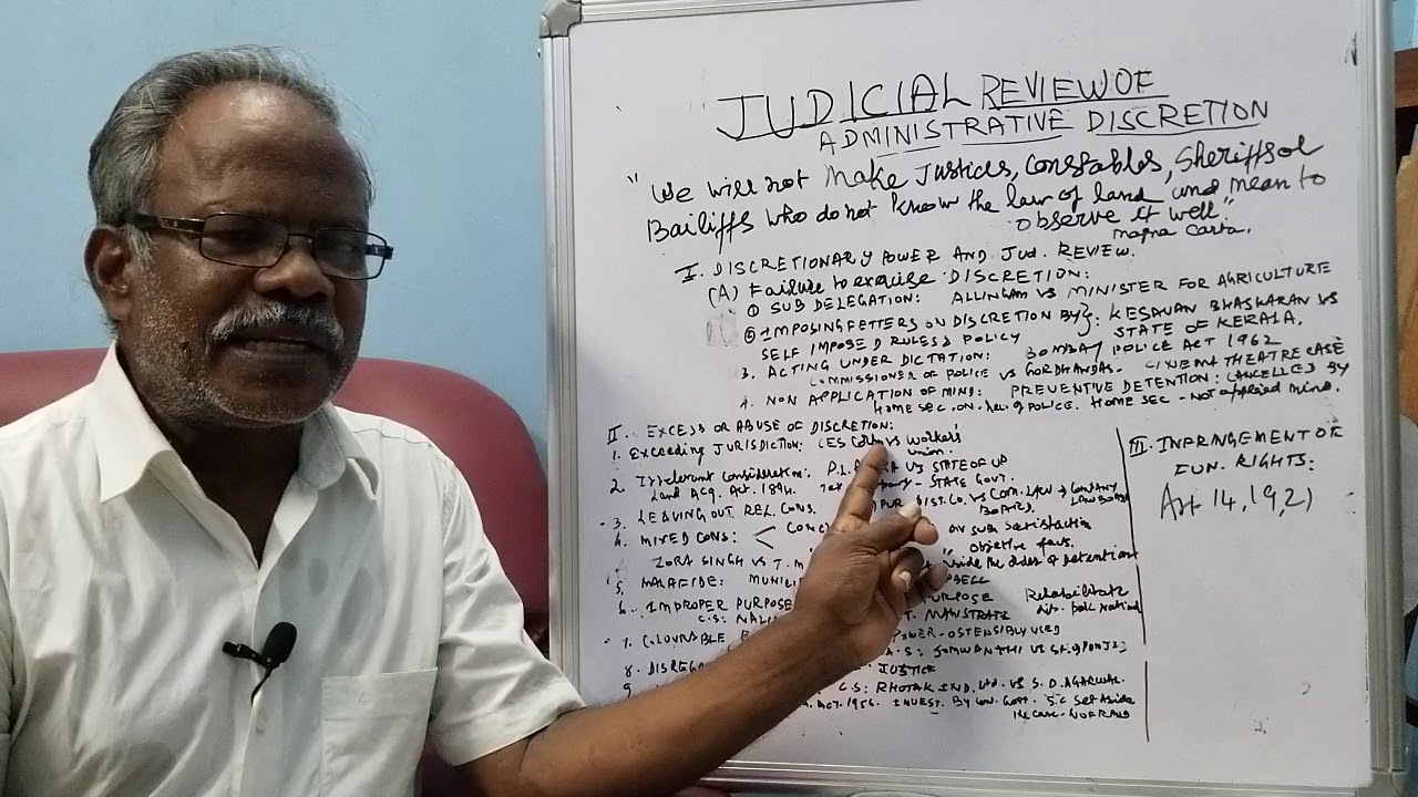 Judicial review on Administrative discretion law