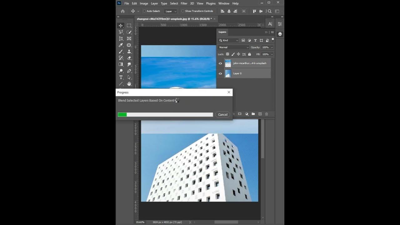 Auto Blend Layers 30 Second Powerful Way in YouTube