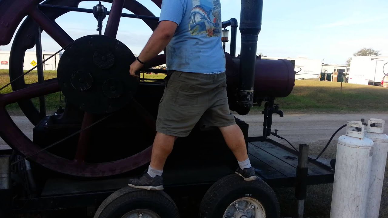 me starting a 1920 reid hit and miss enging 25 hp