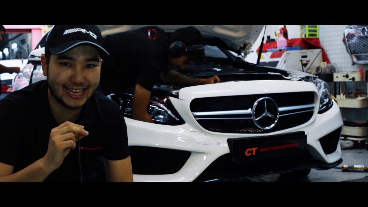 Mercedes Benz W205 C250 Carbon Fiber C63 Kits Installation
