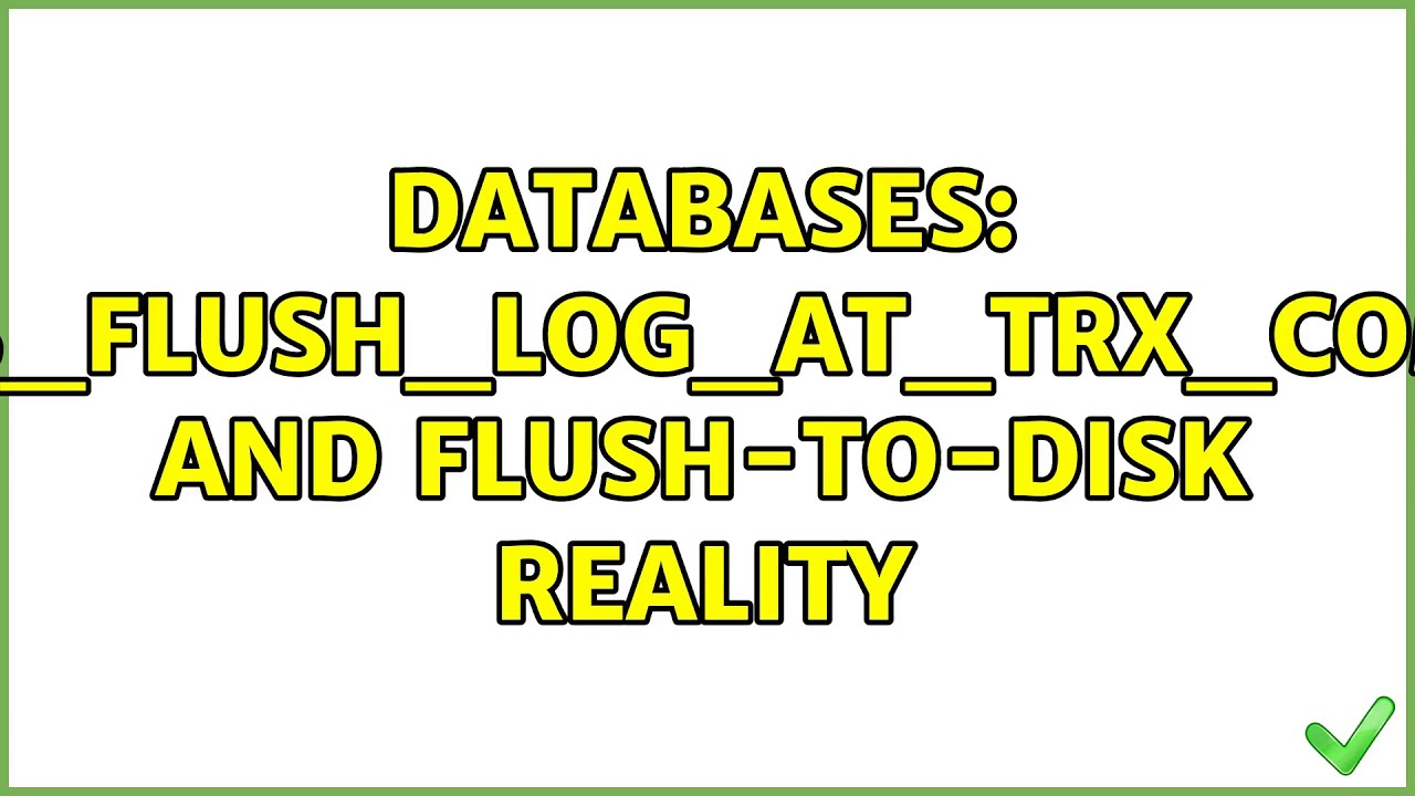 Databases: innodb_flush_log_at_trx_commit=1 and flush-to-disk reality (2 Solutions!!)