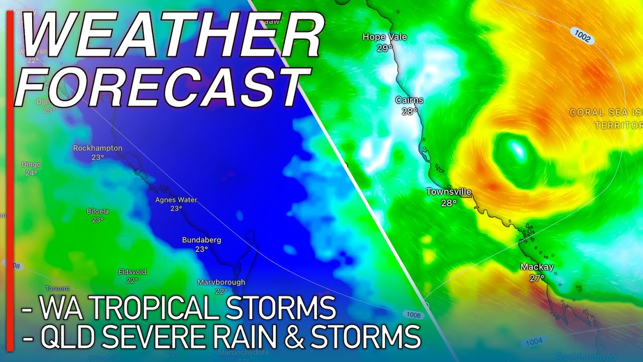 A Coral Sea Tropical Low and Strong Severe Thunderstorms Forecast to ...