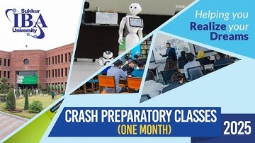 Crash Preparatory Classes 2025 | Sukkur IBA University Admissions | Direct Test 2025.