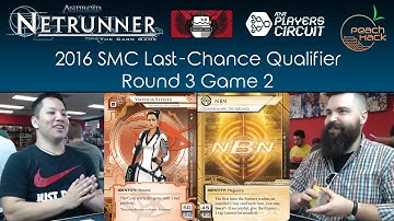 Netrunner - Valencia vs. Controlling the Message - 2016 SMC Last-Chance Qualifier - Round 3 Game 2