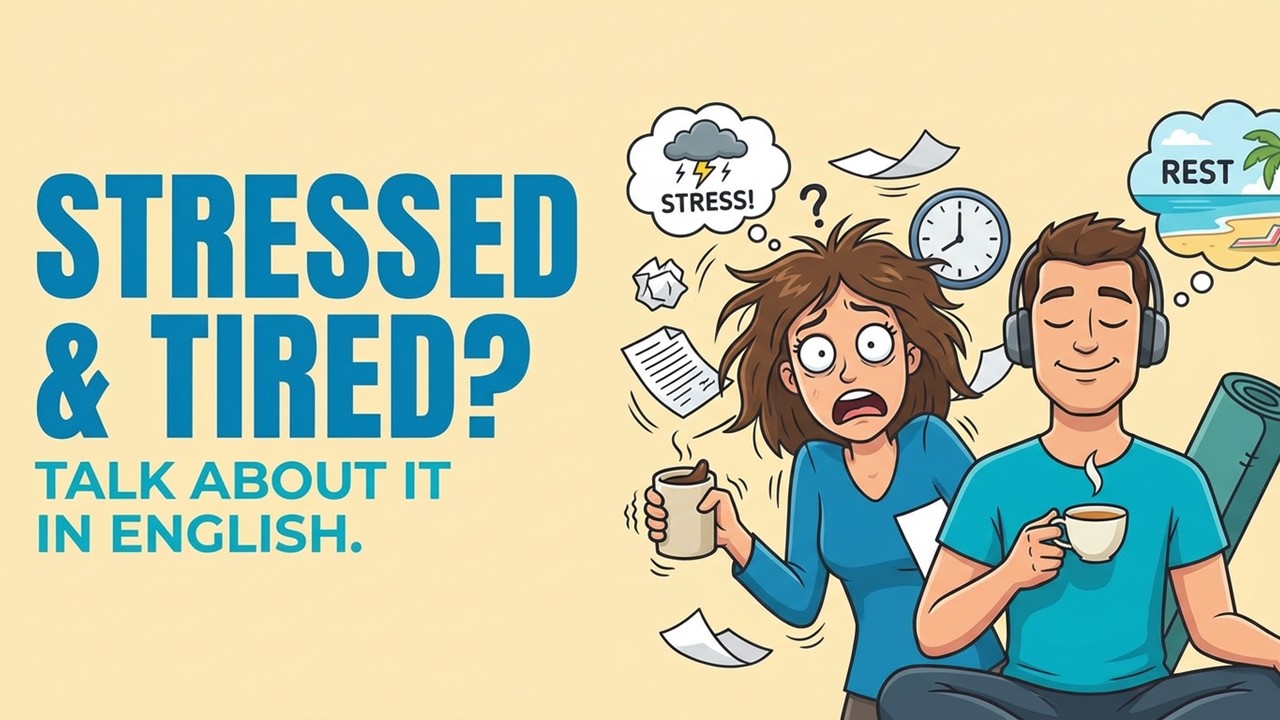 How to Talk About Stress and Rest in English | Practice English with Real-Life Conversation