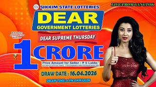 LOTTERY LIVE DEAR 6 PM 16.04.2026 SIKKIM STATE LOTTERY LIVE DRAW LOTTERY SAMBAD LIVE FROM GANGTOK