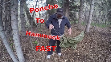 Quick Connect Turns Poncho into Hammock FAST
