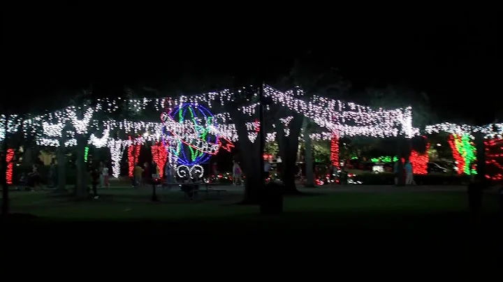 Holiday lights in Largo Central Park