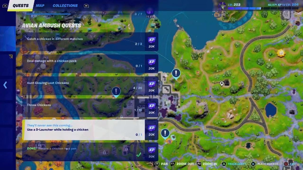 Use a D-Launcher while holding a chicken