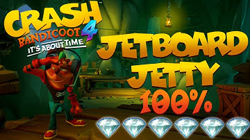 Crash Bandicoot 4 Jetboard Jetty 100% Run & Louise Boss - All Gems Guide