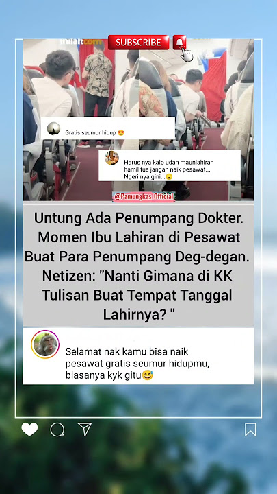 Momen Dramatis! Ibu Melahirkan di Pesawat, Netizen Kaget! #viralvideo #trendingshorts #shorts