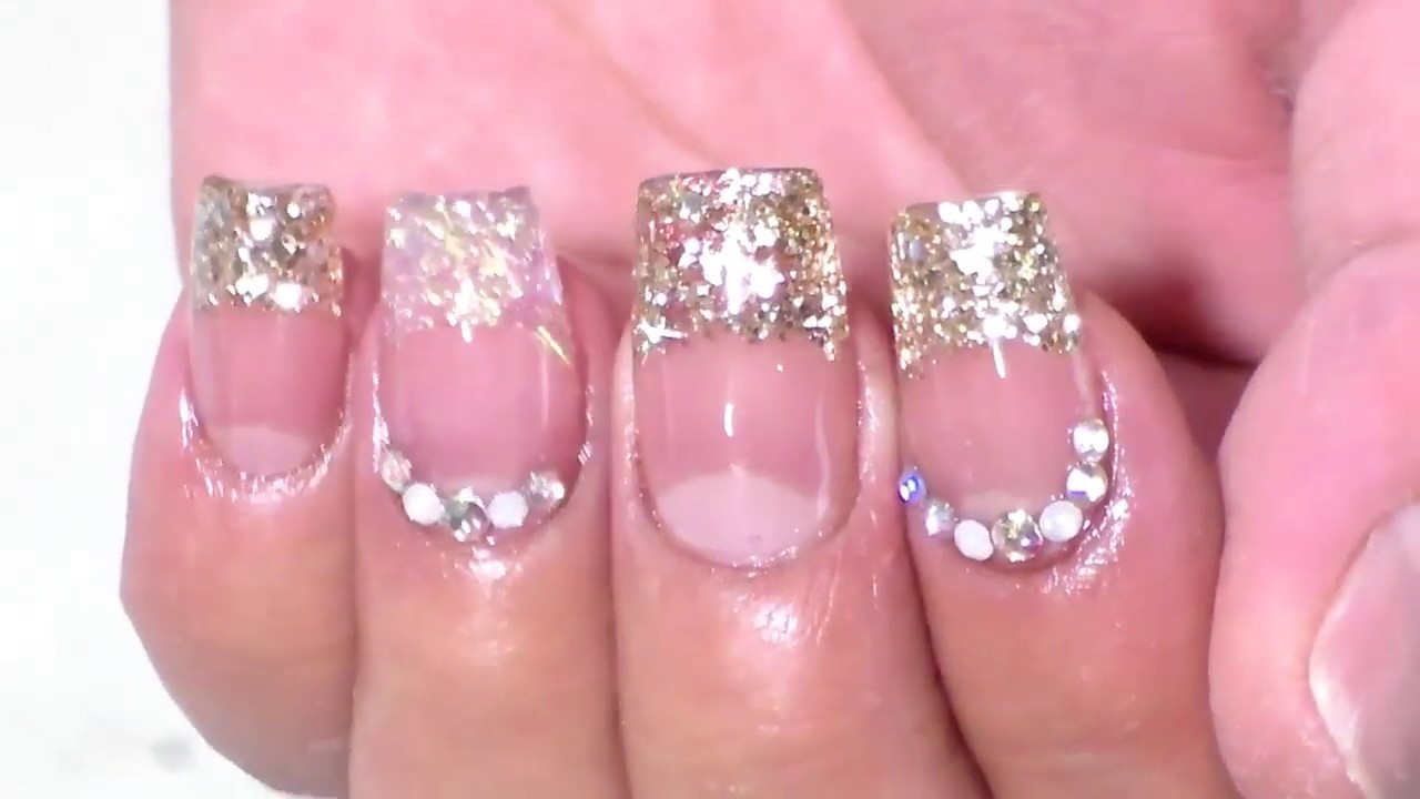UÑAS acrilicas cortitas super BRILLOSITA + HISTORY TIME uñas blancas
