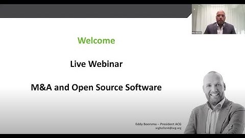 ACG Holland Webinar | M&A and Open Source Software