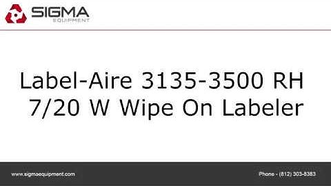 Label-Aire 3135-3500 RH 7/20 W Wipe On Labeler