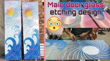 Color glass design etching process | making glass etching full process step by step