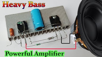 DIY Class Powerful Heavy Bass Amplifier // How to Make Amplifier Use D718 Transistor