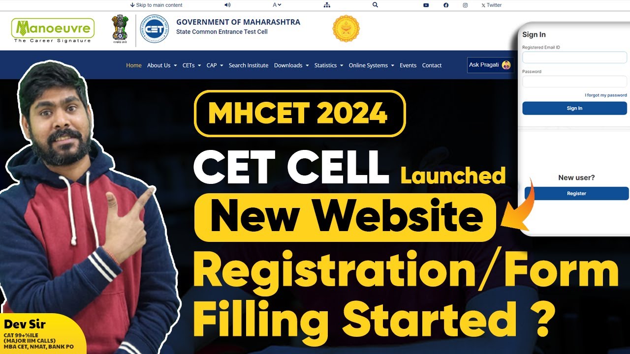 MH CET 2024 CET CELL New Website Launched Registration / Form