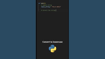 Convert string to Lowercase in Python #python #coding #programming